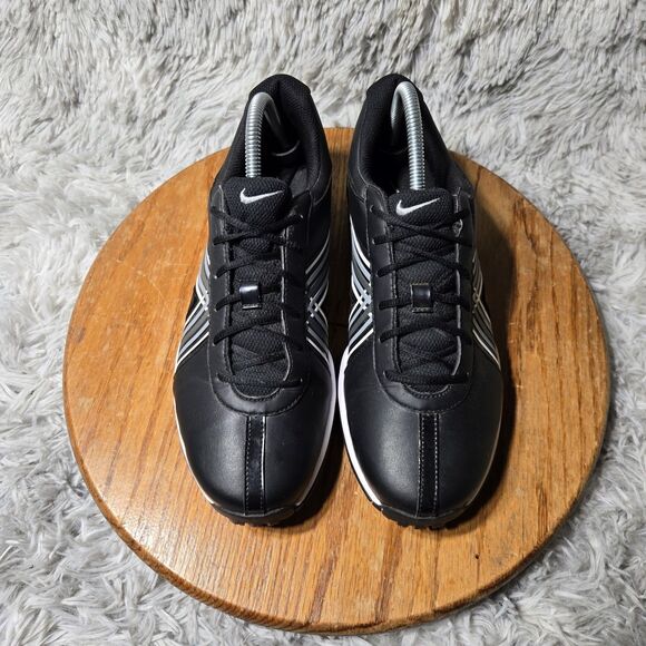 Nike Delight Women Size 9.5 Leather Golf Shoe Soft Spike Black Cleat B418355-010 - Picture 3 of 12